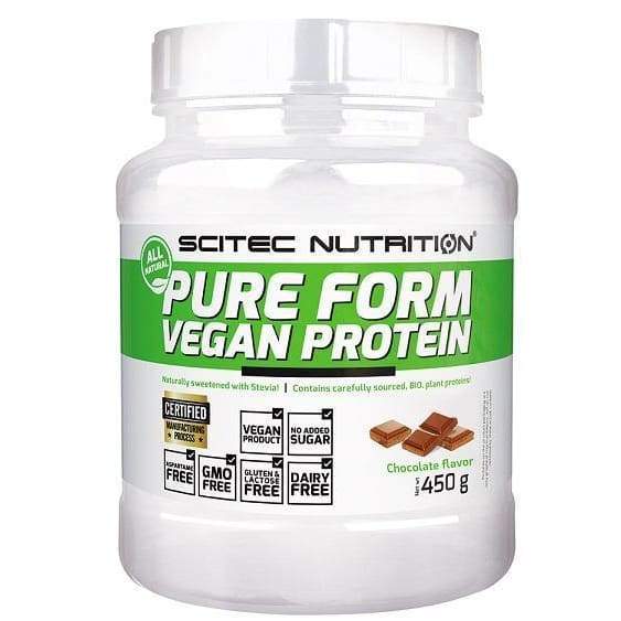 Pure Form Vegan Protein, Chocolate - 450 grams