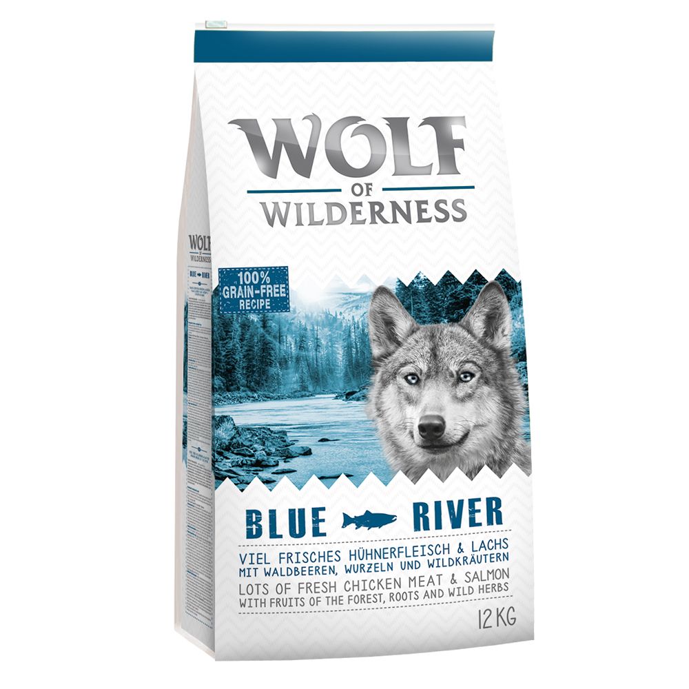 Wolf of Wilderness Adult "Blue River" - Salmon - Economy Pack: 2 x 12kg