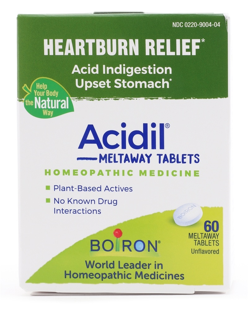 Boiron - Acidil Homeopathic Medicine for Indigestion - 60 Tablets