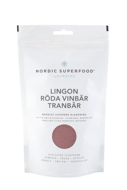 Nordic Superfood - Berry Powder Mix Red - Lingonberry, Cranberry, Red Currant 80 g