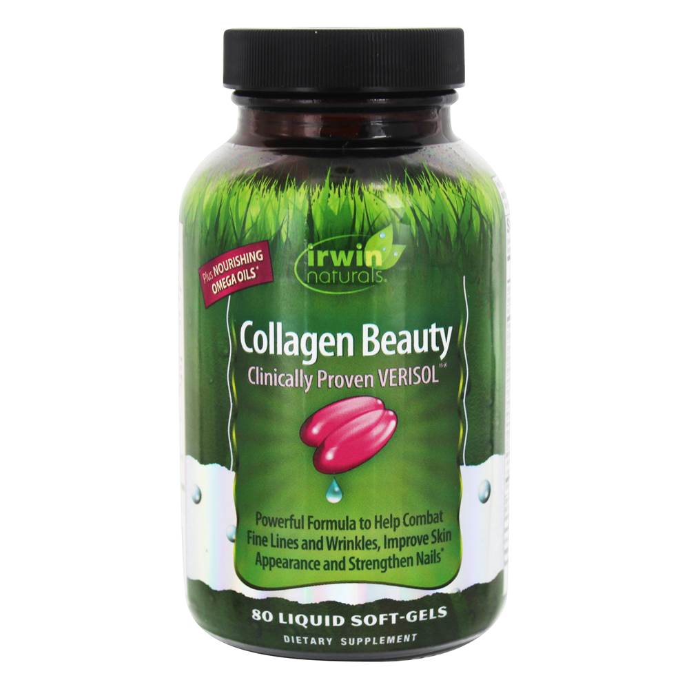 Irwin Naturals - Collagen Beauty Clinically Proven Verisol - 80 Liquid Softgels