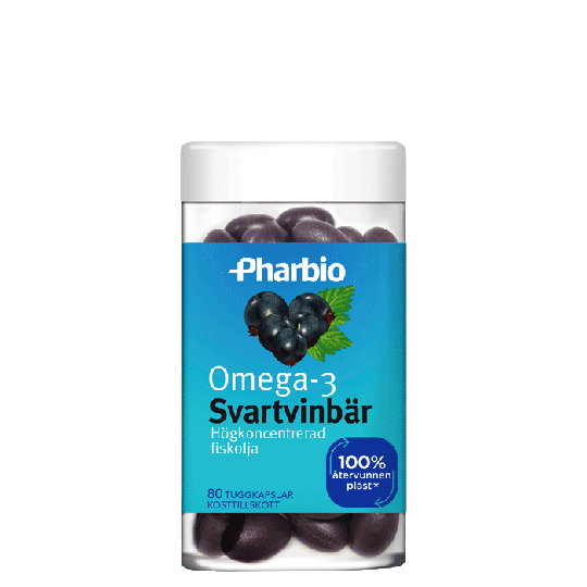 Omega-3 Svartvinbär, 80 kapslar