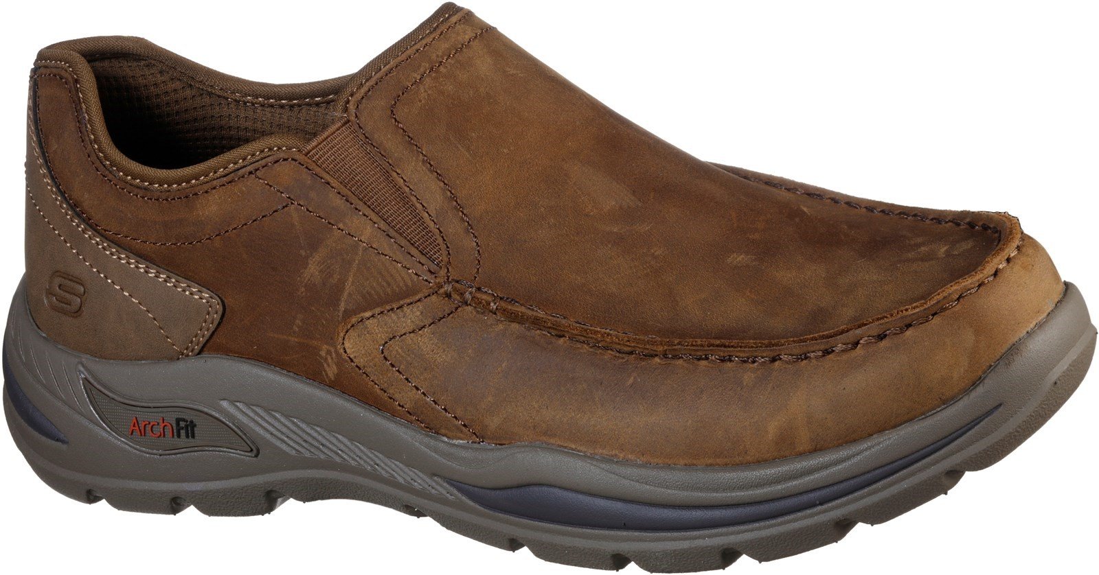 Skechers Men's Arch Fit Motley Hust Slip On Trainer Various Colours 31093 - Desert 6