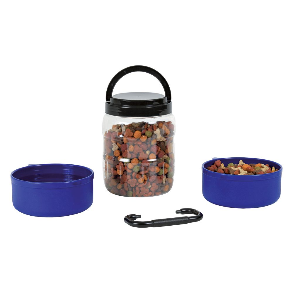 Trixie Food Container Travel Set + 2 Bowls - 3-piece set