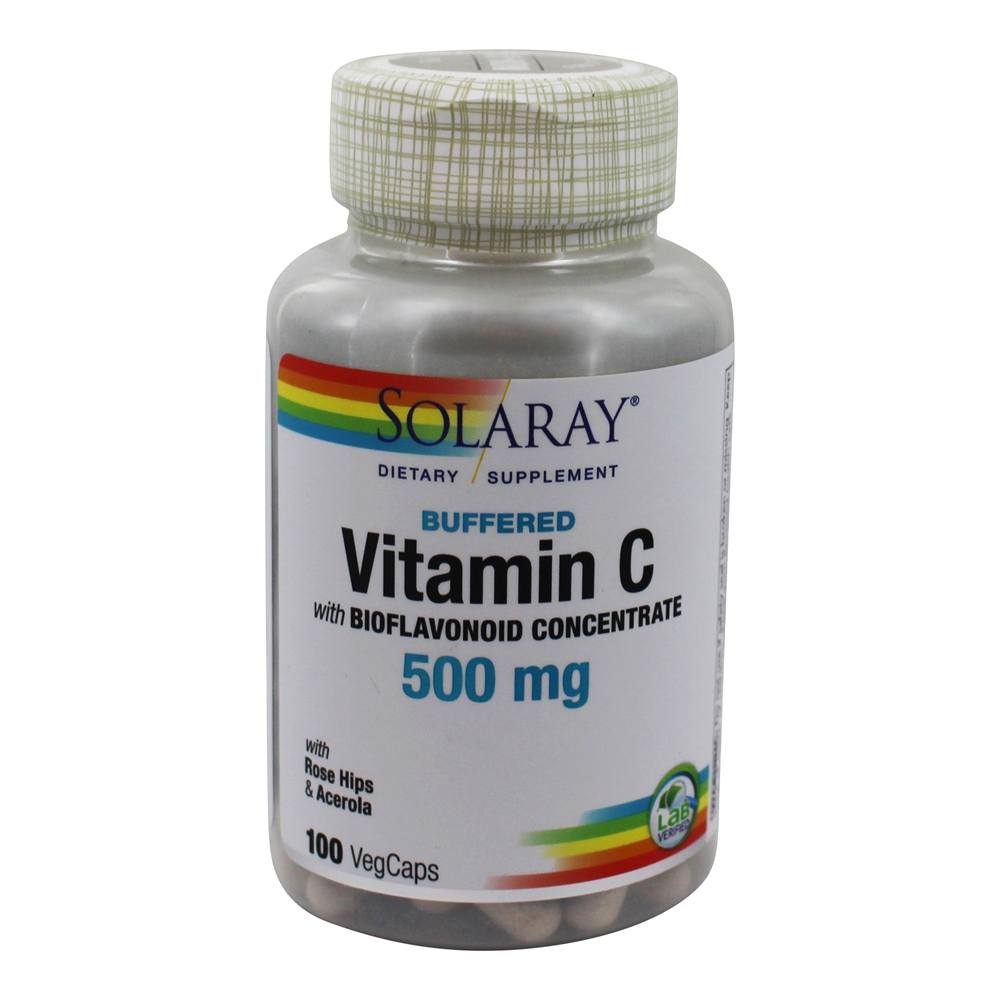 Solaray - Buffered Vitamin C with Bioflavonoid Concentrate 500 mg. - 100 Vegetable Capsule(s)