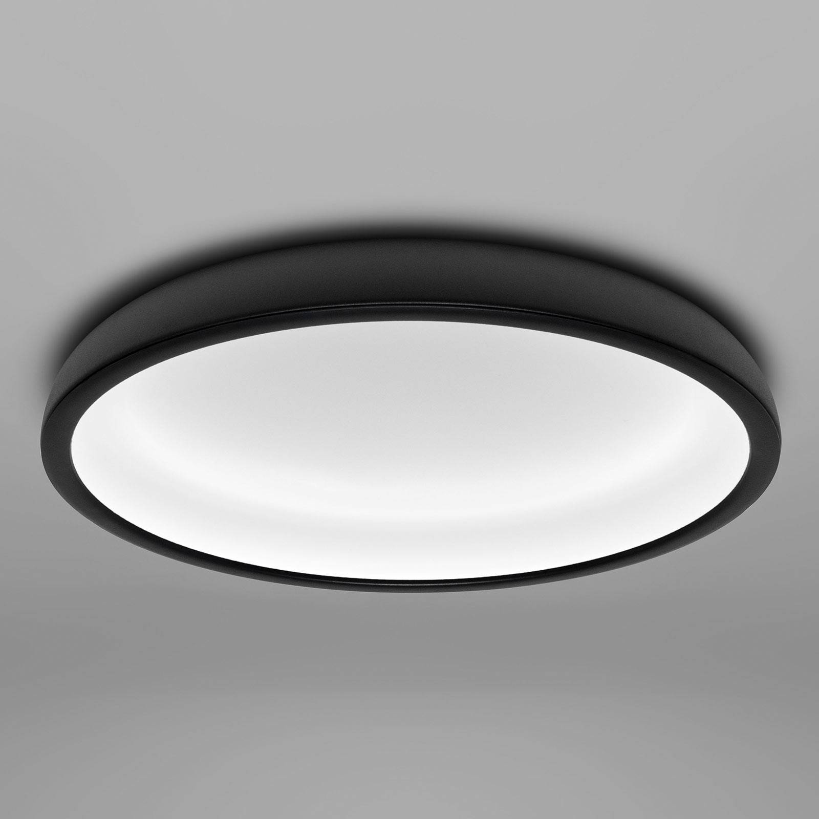 LED-kattovalaisin Reflexio, Ø 46 cm, musta
