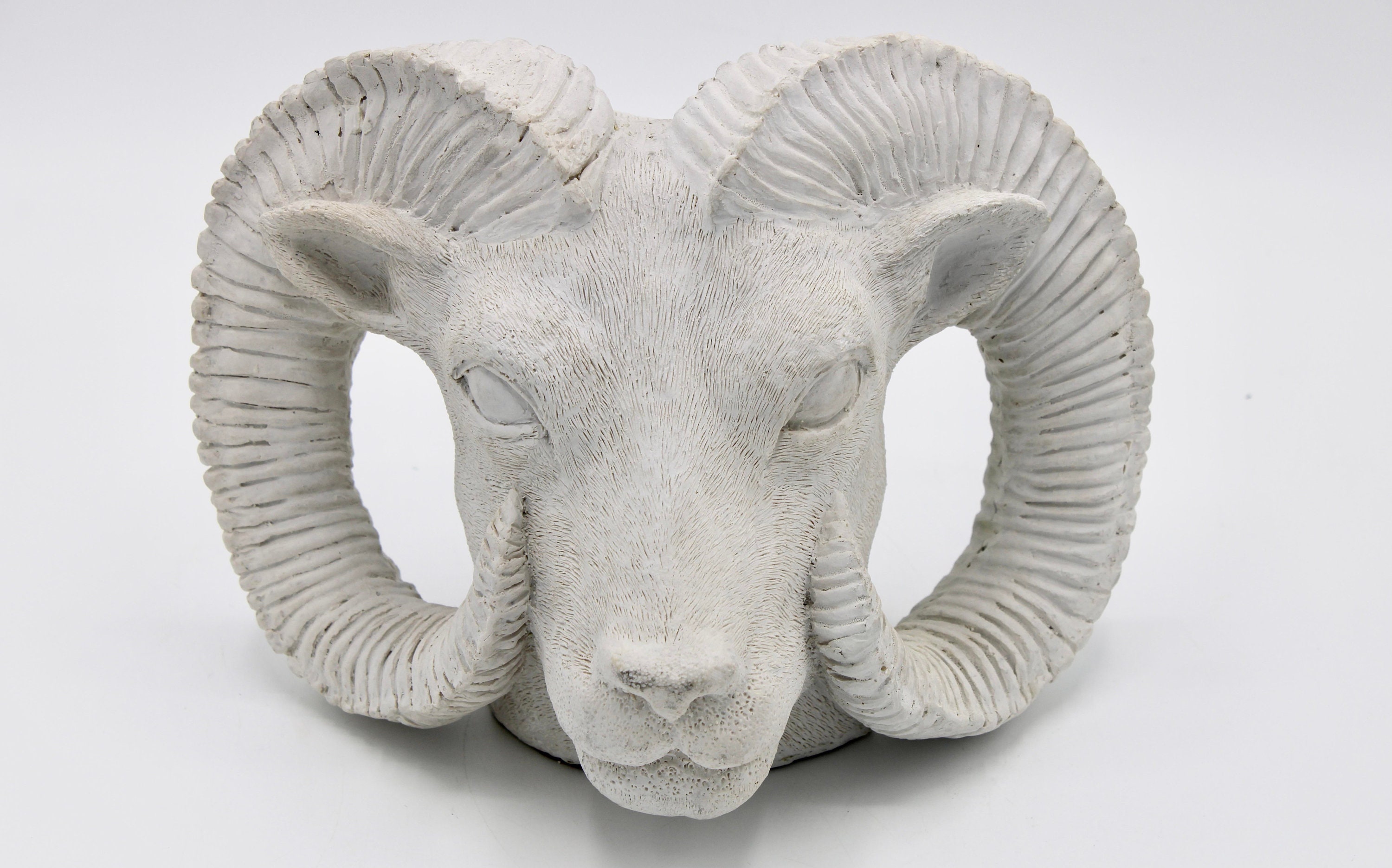 Vintage Rams Head Sculpture