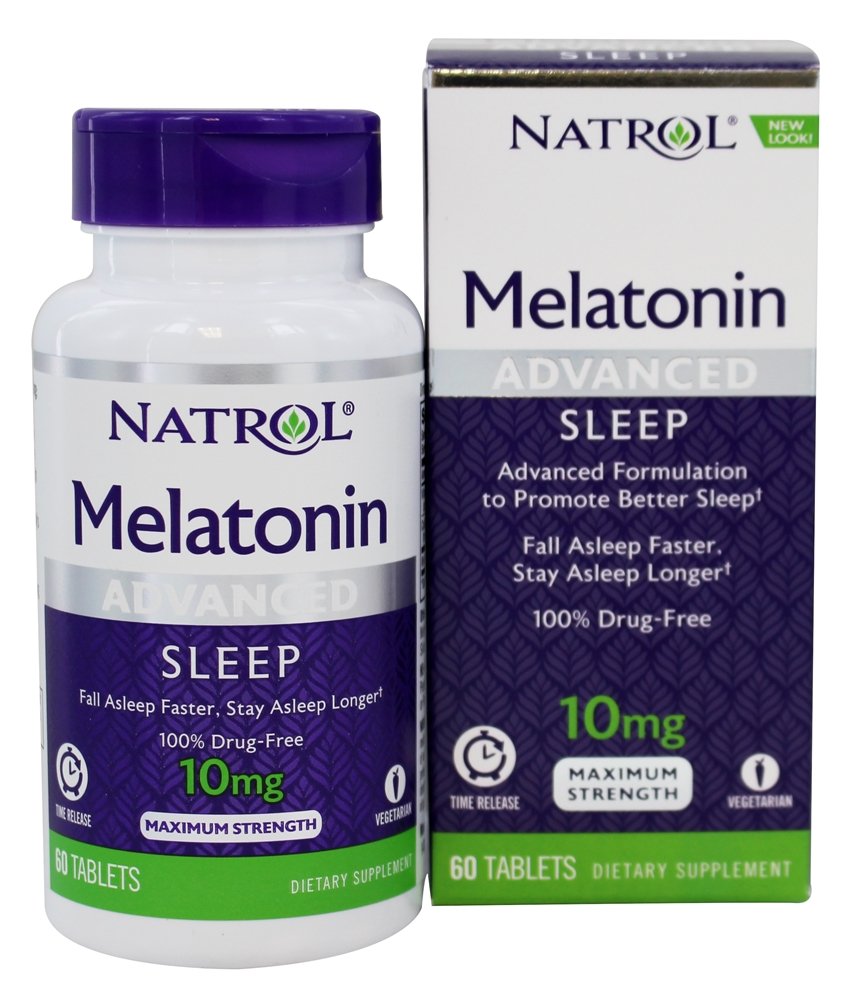 Natrol - Melatonin Time Release Advanced Sleep Maximum Strength 10 mg. - 60 Tablets
