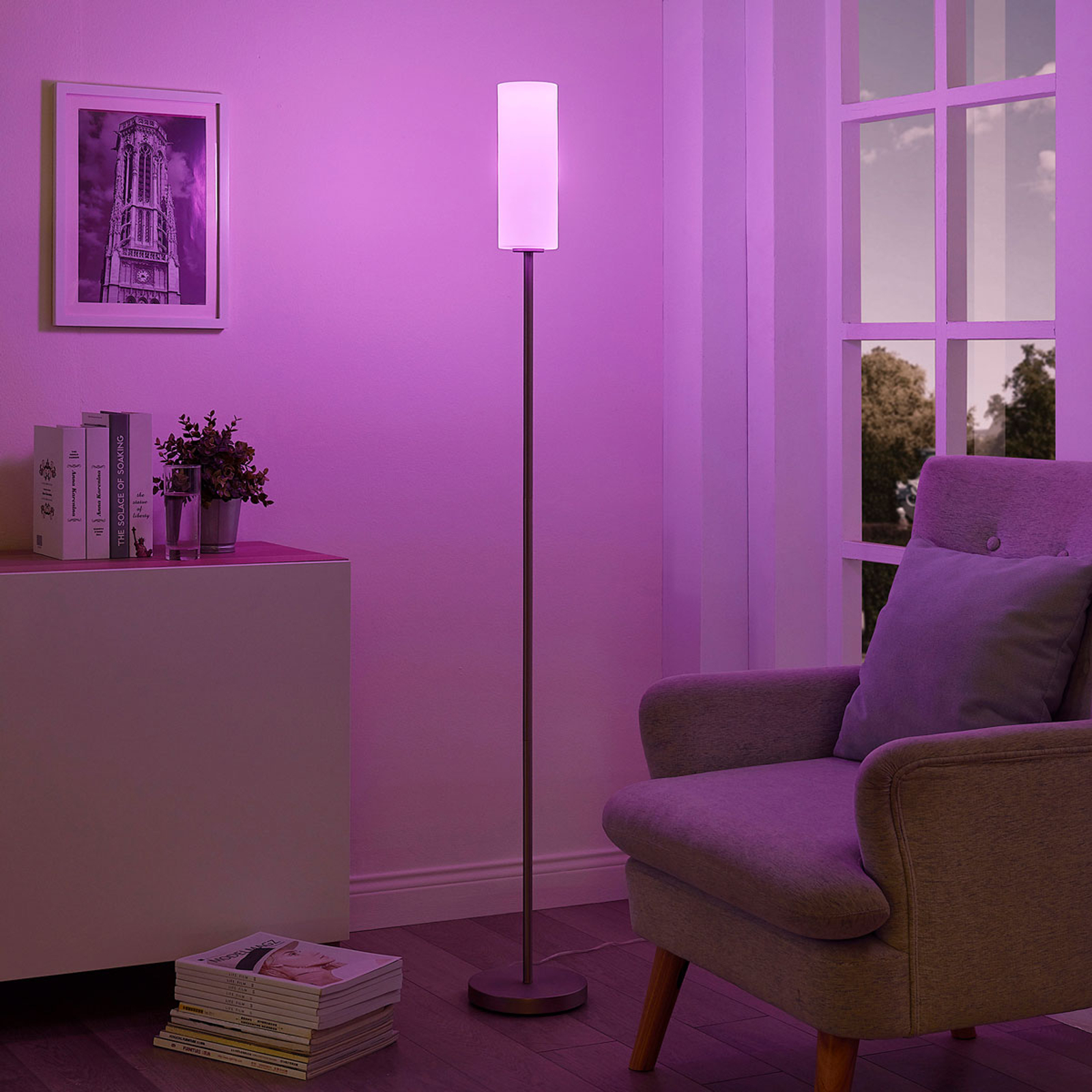 Lindby Smart RGB-LED-lattiavalaisin Felice, app
