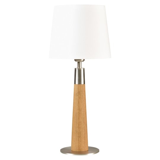 HerzBlut Conico-pöytälamppu, valkoinen, tammi 58cm