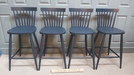 Buy Painted Nordic Kitchen Bar Stool Solid Beech Modern Scandinavian  Dining/Chair in F&b Railings online