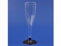 Plastikglas champagne sort fod PS 1174 13cl 12stk/ps - (12 stk.)