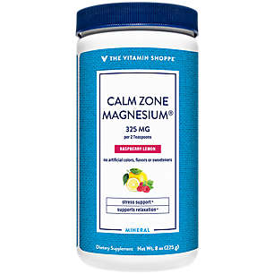 Calm Zone Magnesium Powder -325 MG - Raspberry Lemon Relaxation Drink (8 oz. / 50 Servings)