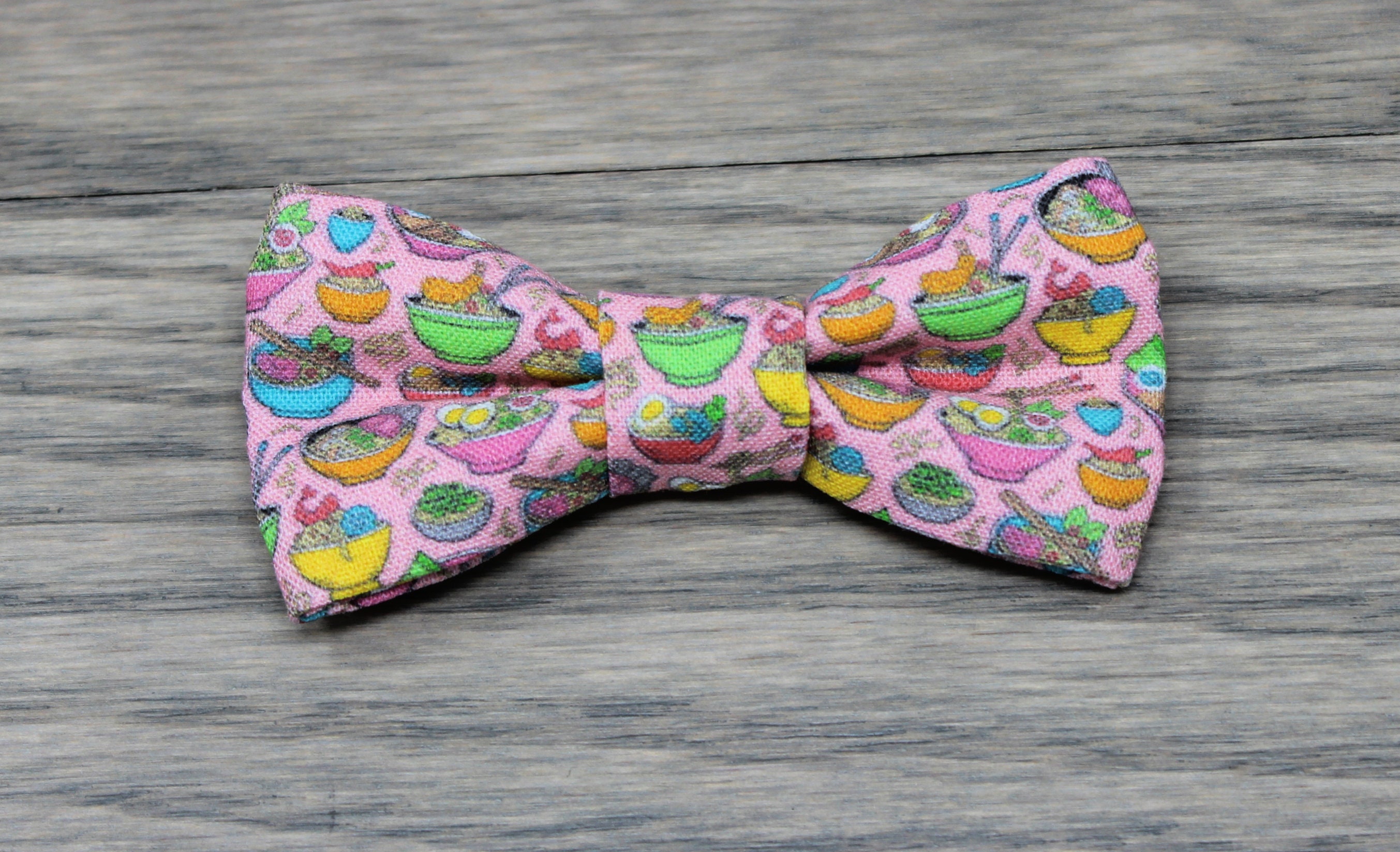 Ramen Bow Tie For Cat, Dog Bowtie, Slides Onto Collar, Collar Not Included, Handmade in Canada, Noodles, Food