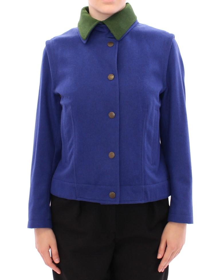 Andrea Incontri Women's Habsburg Wool Coat Blue GSS10176 - IT38 | S