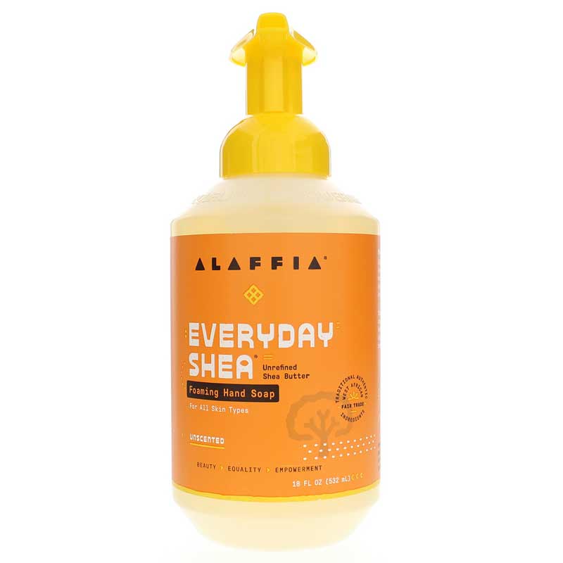 Alaffia Foaming Hand Soap Everyday Shea Unscented 18 Oz