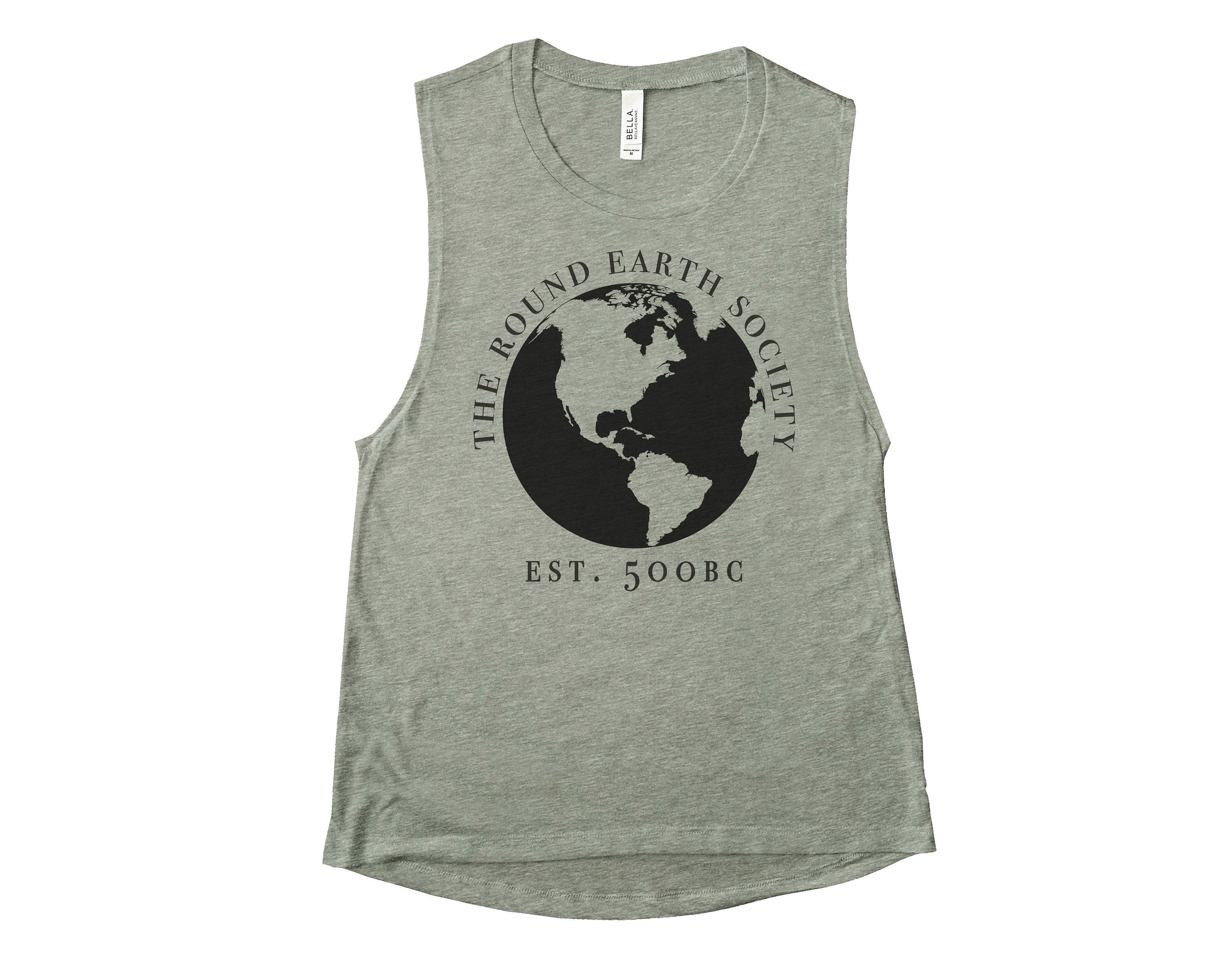 Earth Shirt Muscle Tank Top Women Round Funny Shirt - Save The Earth, Vegan Fast Free Shipping Shirts Tees