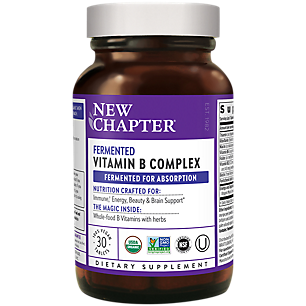 Fermented Vitamin B Complex with Whole Food Herbs for Better Absorption (30 Vegetarian Tablets)