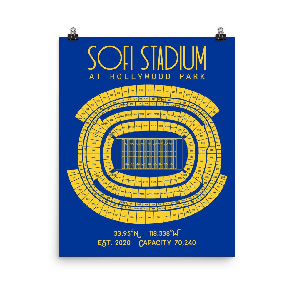 Los Angeles Rams Sofi Stadium At Hollywood Park Poster Print
