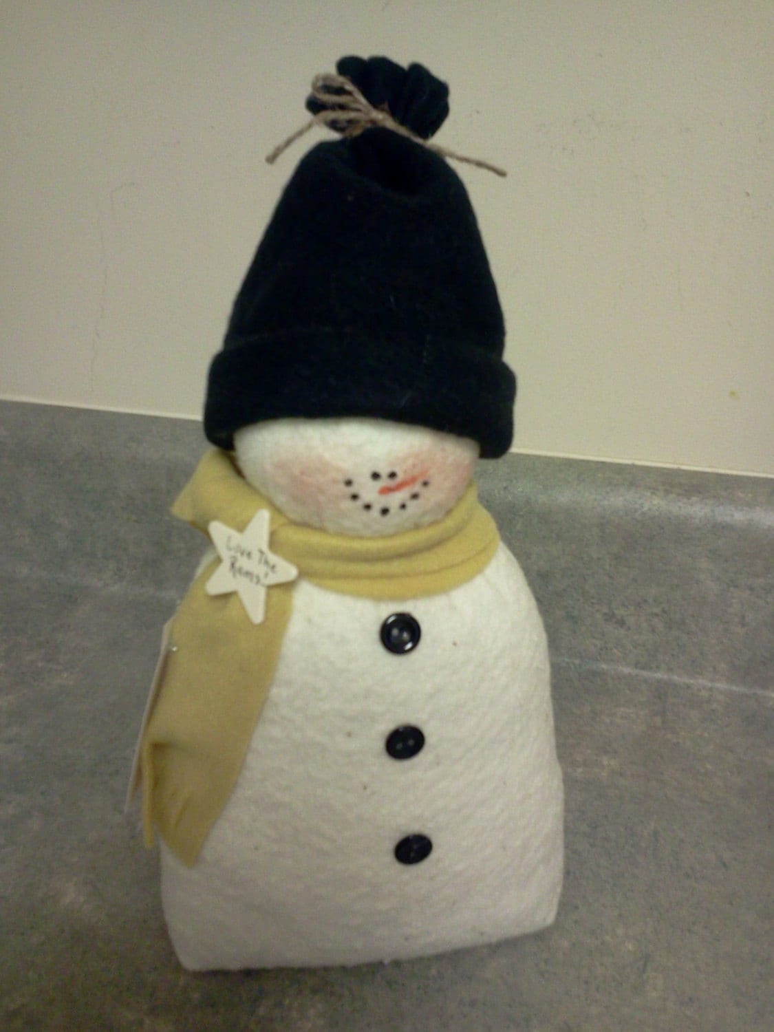 Snowman Snowfan Va. Commonwealth U. | Vcu Snowfan - Handmade"