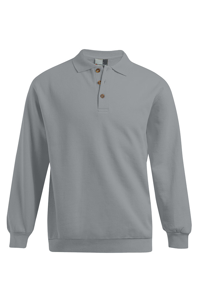 Polo-Sweatshirt Plus Size Herren, Sportgrau, XXXL