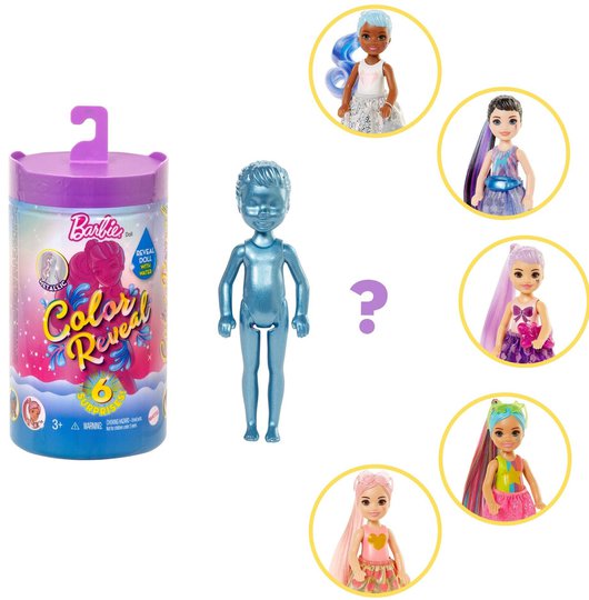Barbie Color Reveal Dukke Chelsea Shimmer Asst.
