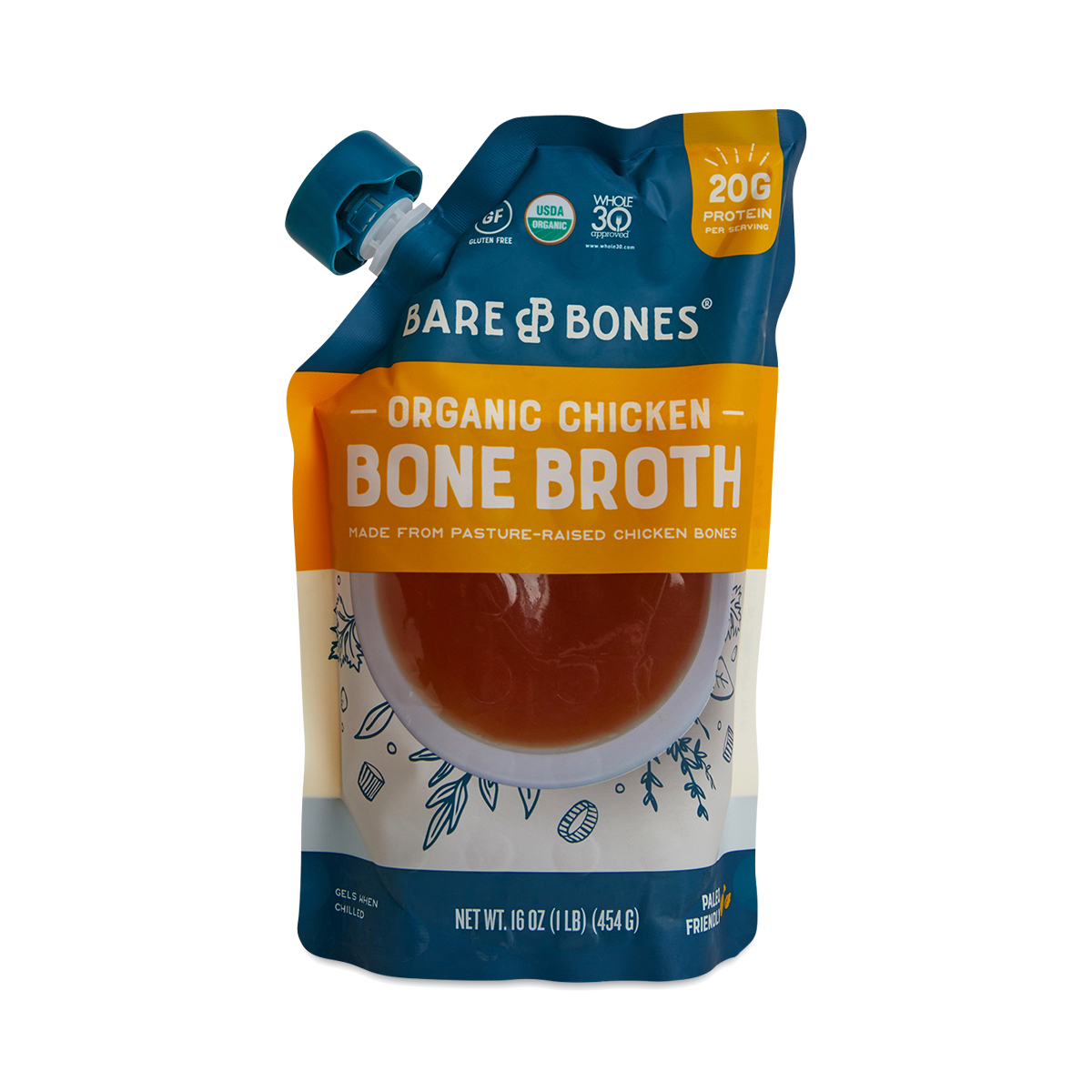 Bare Bones Broth Chicken Bone Broth 16 oz pouch