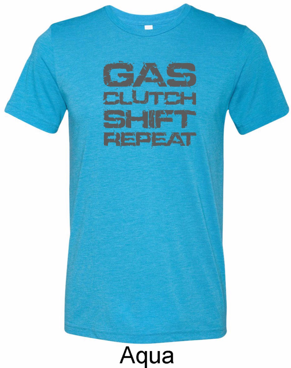 Grey Gas Clutch Shift Repeat Tri Blend Crewneck Tee T-Shirt Gcsr-C3413
