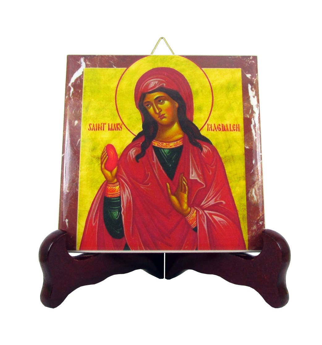 Saint Mary Magdalene Icon On Ceramic Tile - St The Catholic Saints Christian Saint