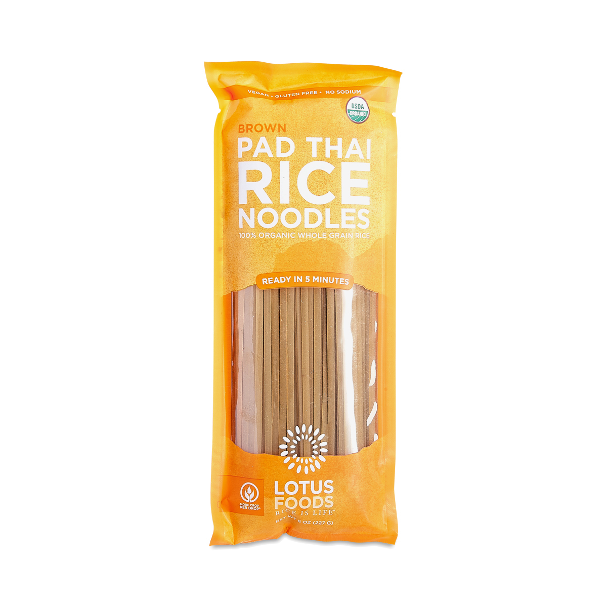Lotus Foods Brown Pad Thai Rice Noodles 8 oz bag