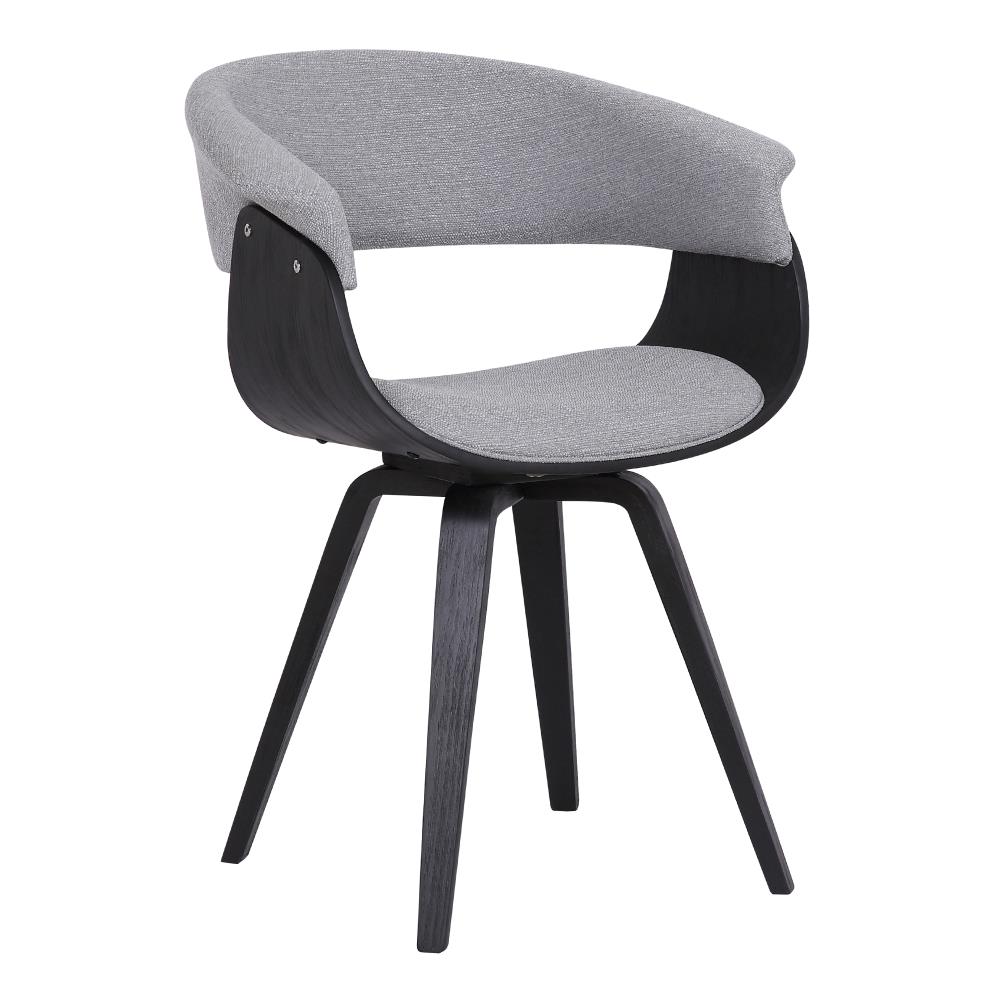 Armen Living Summer Contemporary/Modern Polyester/Polyester Blend Upholstered Dining Arm Chair (Wood Frame) in Gray | LCSUCHBLGREY