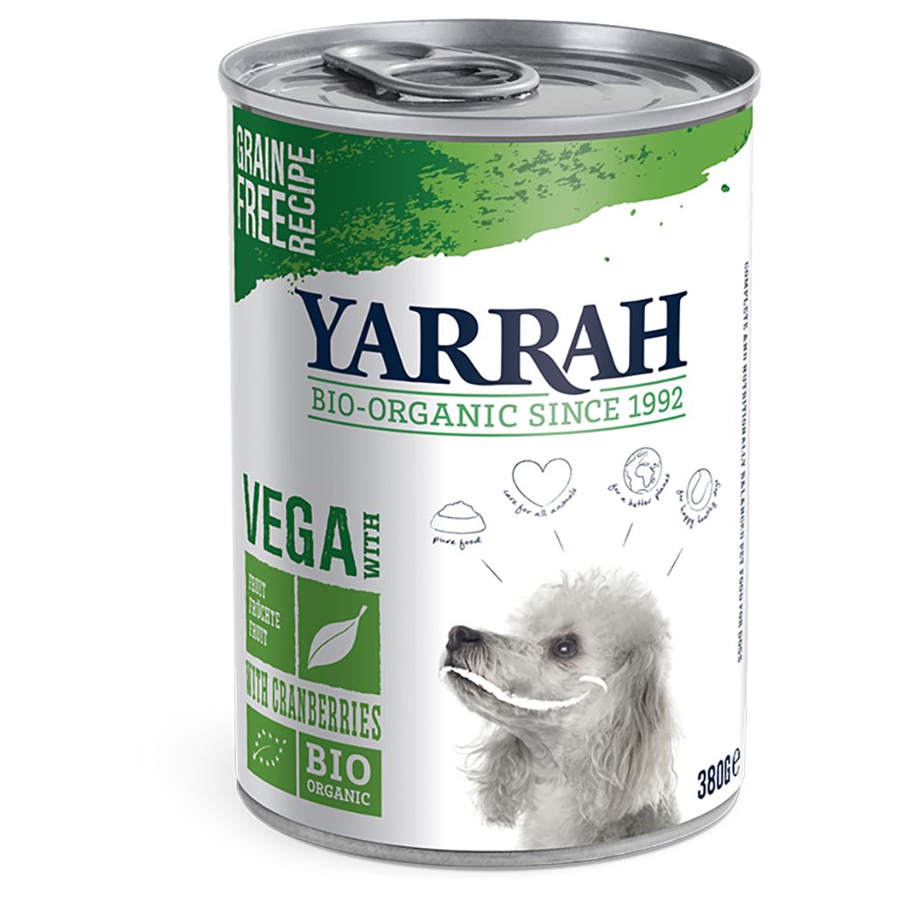 Yarrah Organic Vega Dog Chunks with Cranberries - 6 x 380g