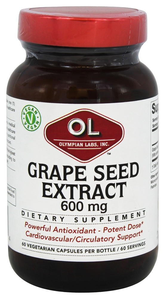 Olympian Labs - Grape Seed Extract 600 mg - 60 Vegetarian Capsules