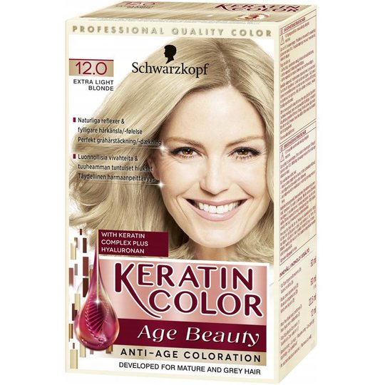Hiusväri "Keratin Color 12.0 Light Blonde" - 37% alennus