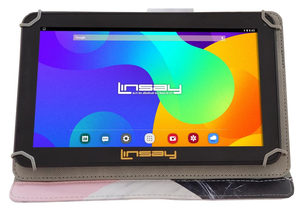 LINSAY 10.1-in Wi-Fi Only Android 10 Tablet with Accessories with Case Included Type Cover Included | F10PCMBW