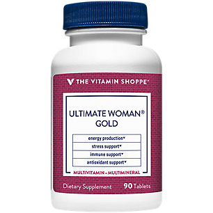 Ultimate Woman Gold Multivitamin & Multimineral - Energy Production, Stress, Antioxidant & Immune Support (90 Tablets)