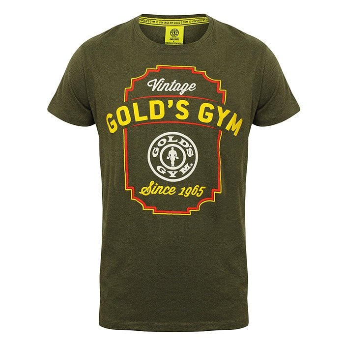 Gold's Gym Vintage Printed T-shirt, Army Marl