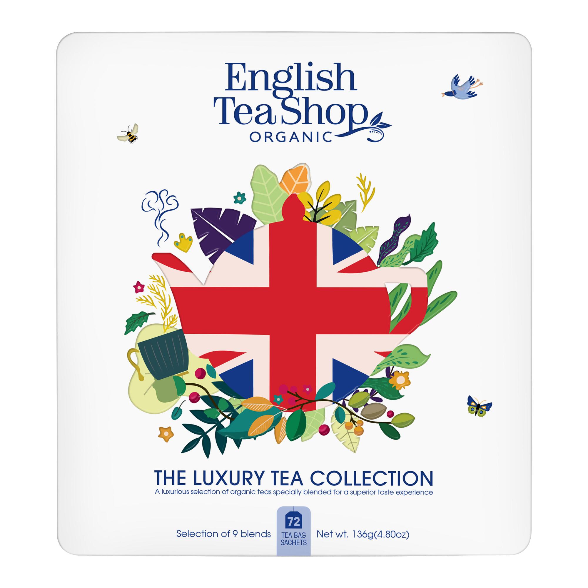 English Tea Shop Union Jack Luxury Tea Tin 72 Count by World Market