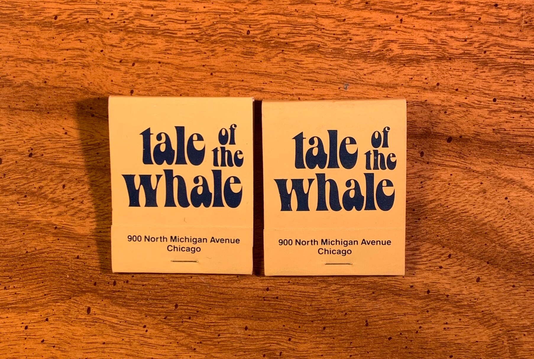 Vintage Matchbooks, Tale Of The Whale, Seafood Restaurant, Chicago, Il, Lot 2, with 20 Match Sticks, Free Ship in Usa
