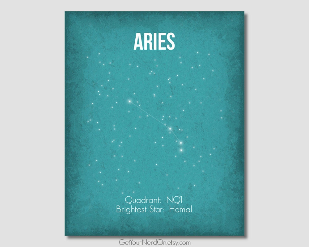Aries Constellation, Nerdy Nursery Decor, Zodiac Astronomy Home Decor