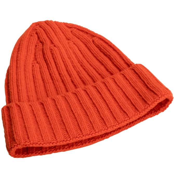 North Outdoor Viklo Beanie - 100% Merino Wool, Hunter Orange