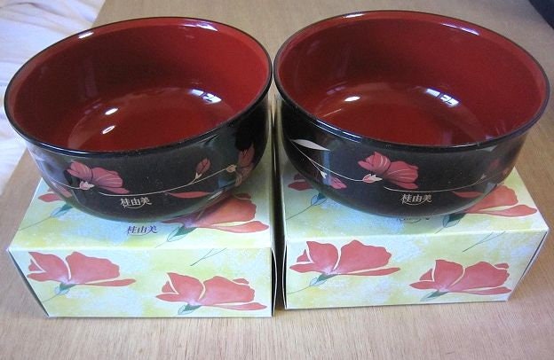 2 Vintage Unused Owan Bowl Set Made in Japan Designed By Yumi Katsura With Original Box