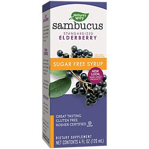 Sambucus Black Elderberry Sugar-Free Syrup (4 Fluid Ounces)