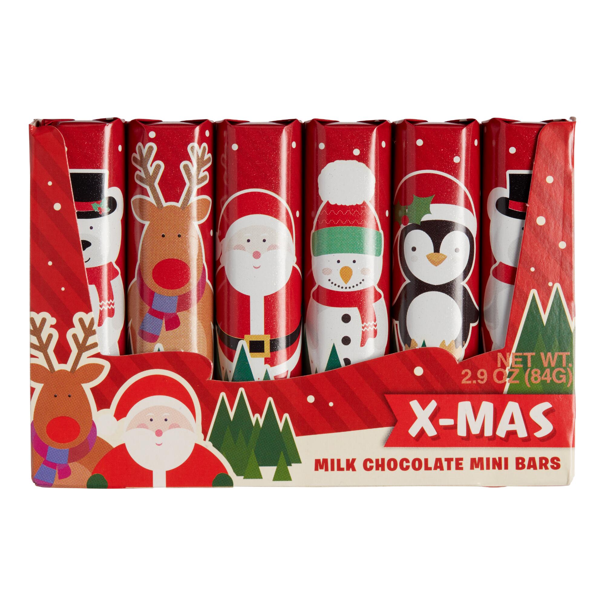 6 Pack Steen Mini Christmas Milk Chocolate Bars Set of 4 by World Market
