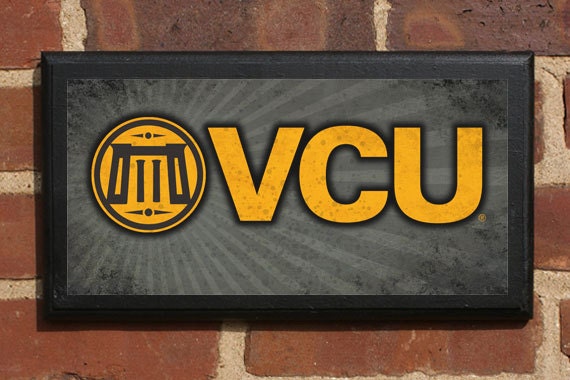 Virginia Commonwealth Rams Vcu Seal Wall Art Sign Plaque, Gift Present, Home Decor, Vintage Style, Rowdy Rodney Richmond Classic