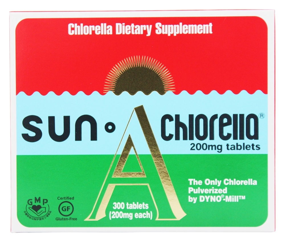 Sun Chlorella - Dietary Chlorella Supplement A 200 mg. - 300 Tablets