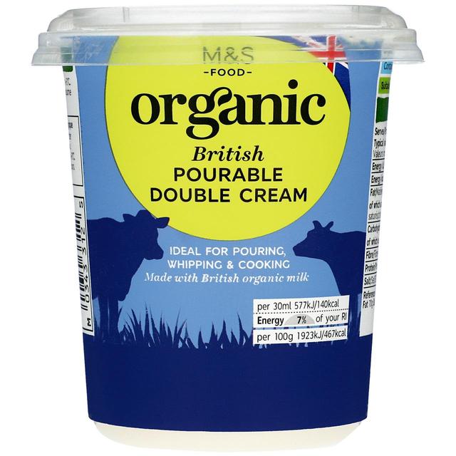 M&S Organic Pourable Double Cream