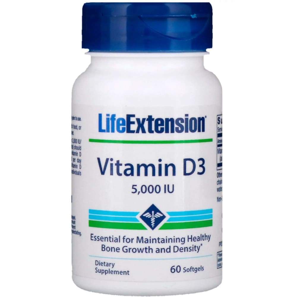 Vitamin D3, 5000 IU - 60 softgels
