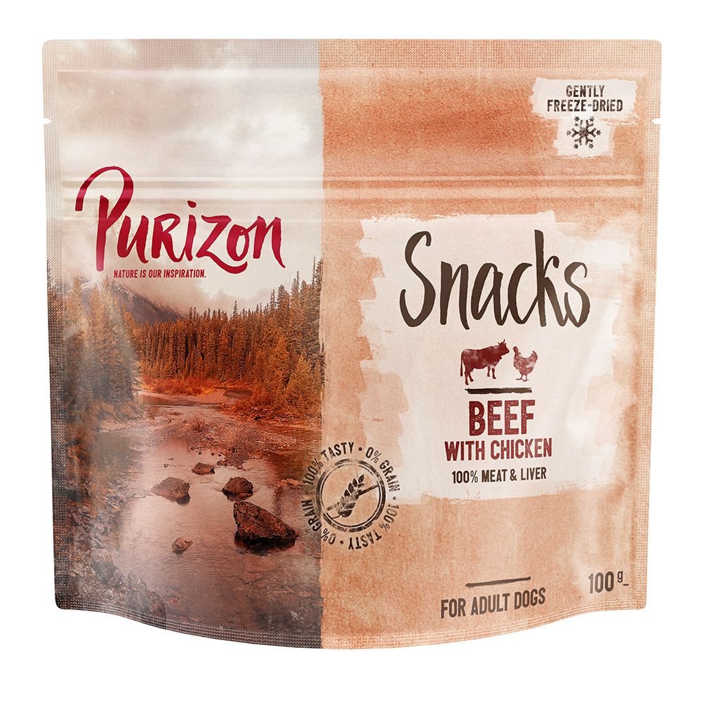 Purizon Dog Snacks Grain-Free Saver Pack 3 x 100g - Chicken with Fish