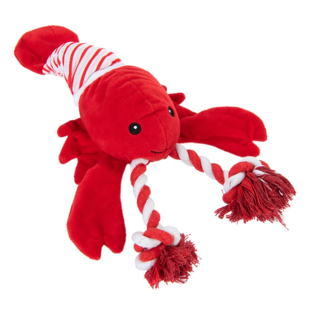 Stripey Lobster Dog Toy - 1 Toy
